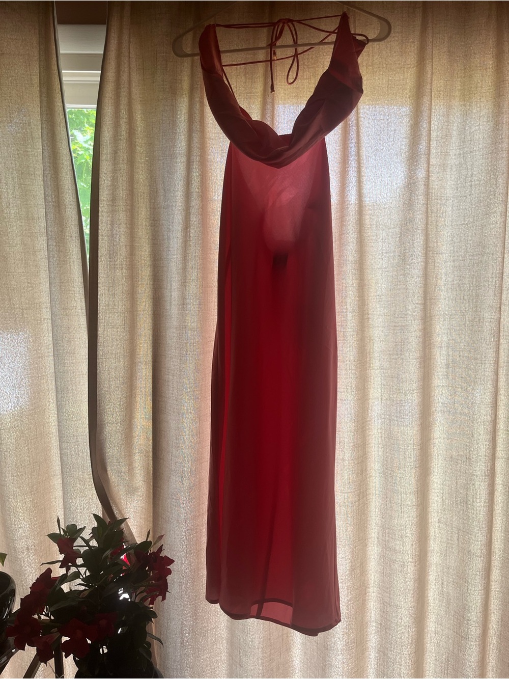 RNWY Charisse Slip Dress in Strawberry